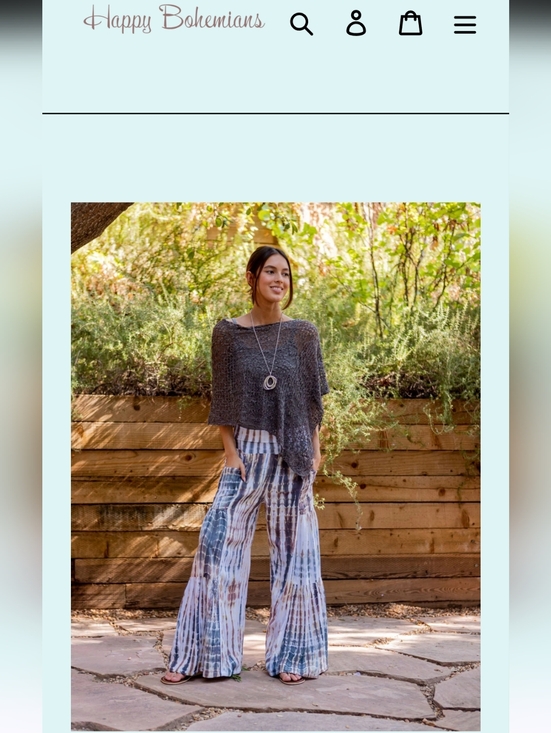 Happy Bohemins Pants - Happy Bohemians Palazzo Pants Sz M/L Tiger Lily
